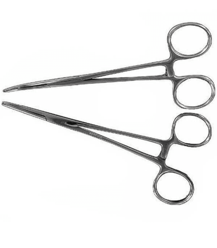 Hemostat Locking Forceps Size Straight & Curved Stainless Kit