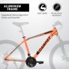 A26322 26-inch mountain bike adult aluminum frame shock absorbing front fork bike 21-speed disc brake mountain bike