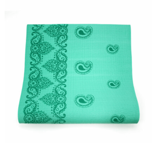 Yoga & Pilates Mat (Color: Aquamarine, size: 1/4"H X 24"W X 68"L)