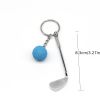fitness1PCS Golf Key Chain Pendant Schoolbag Backpack Pendant Small Gift Golf Creative European And American Metal Pendant Crafts